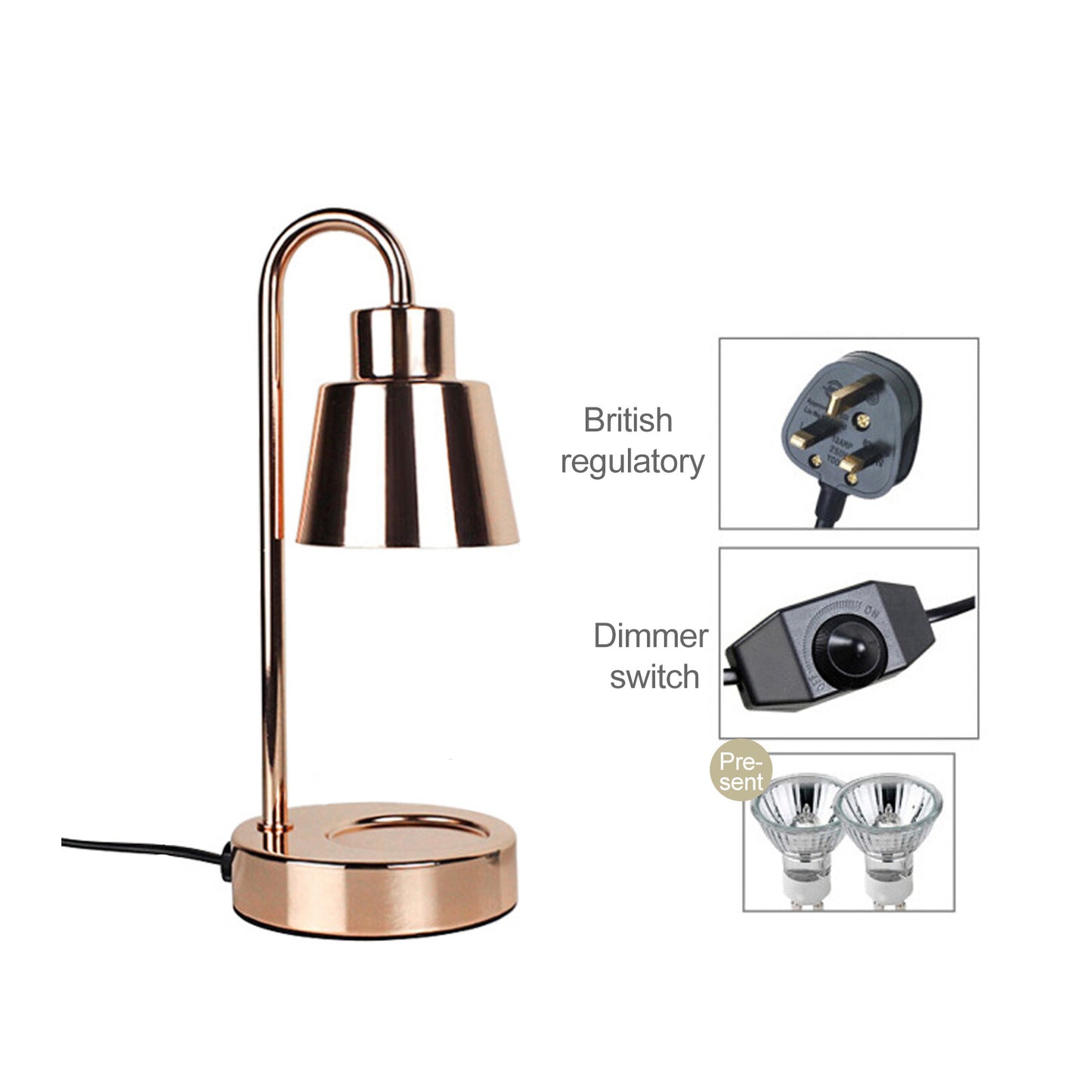 Aromatherapy Melting Wax Lamp Dimmable Night Light Table Candle Warmer Lamp