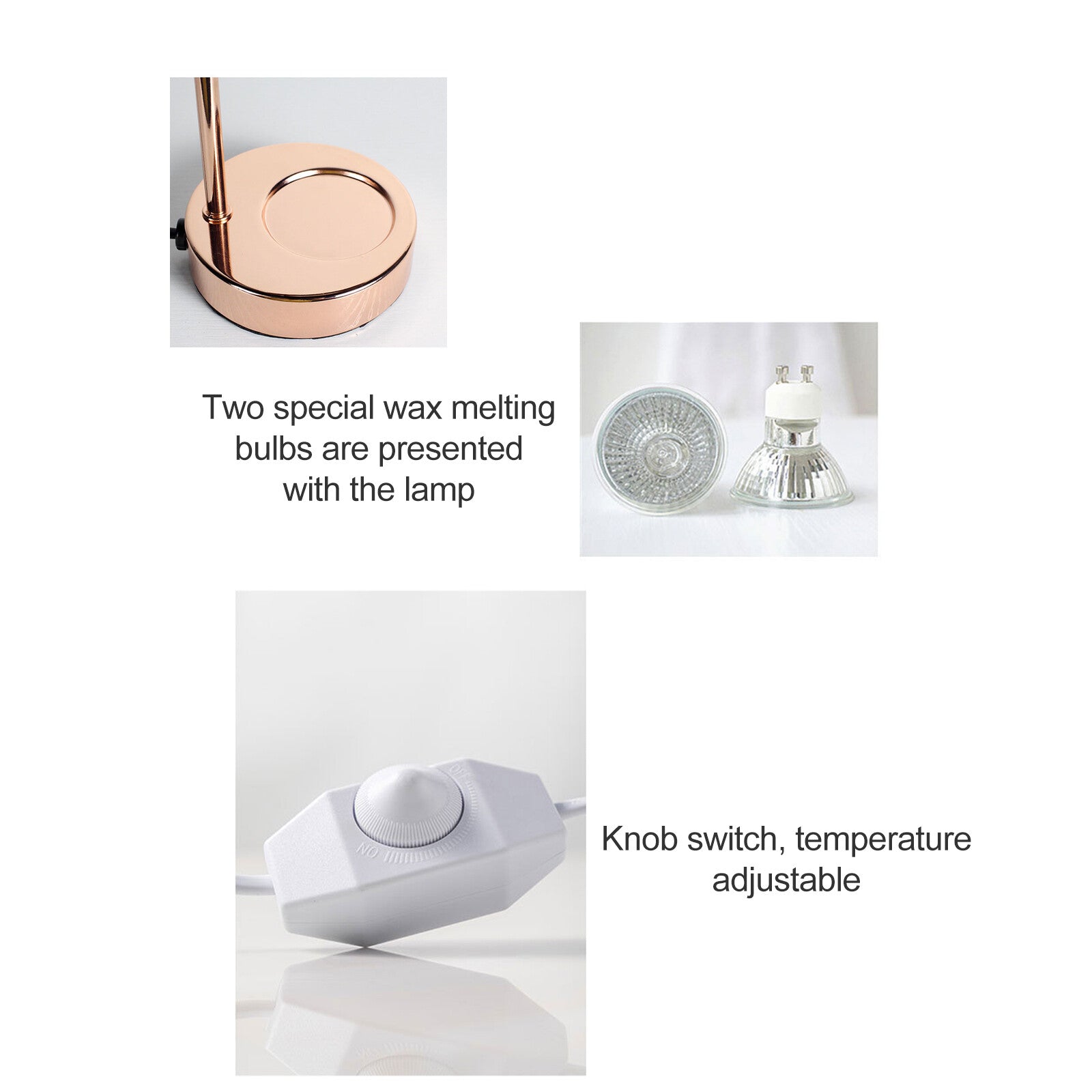 Aromatherapy Melting Wax Lamp Dimmable Night Light Table Candle Warmer Lamp