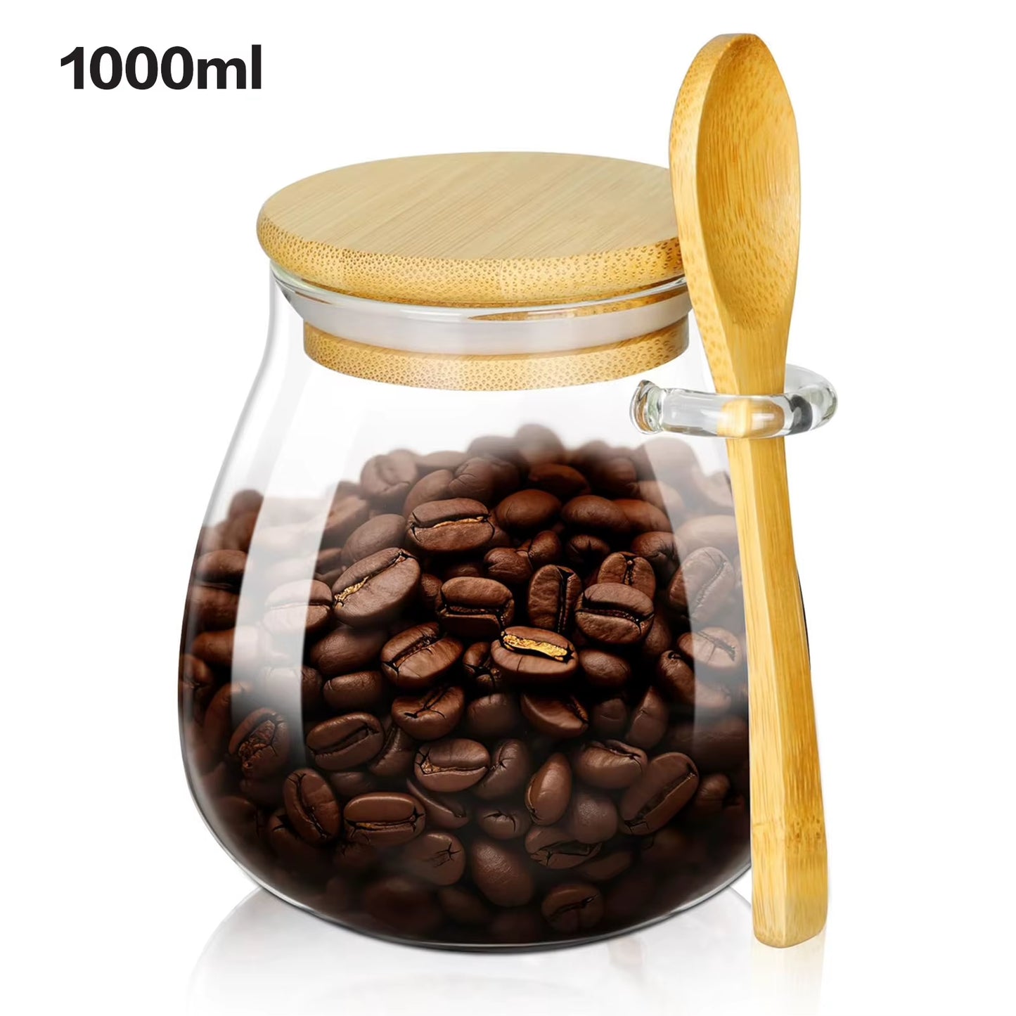 1Pc Airtight Food Containers Kitchen Storage Pots Glass Jar with Lid Sealed Canister Sugar Tea Cans Hermetic Kitchen Coffee Jars