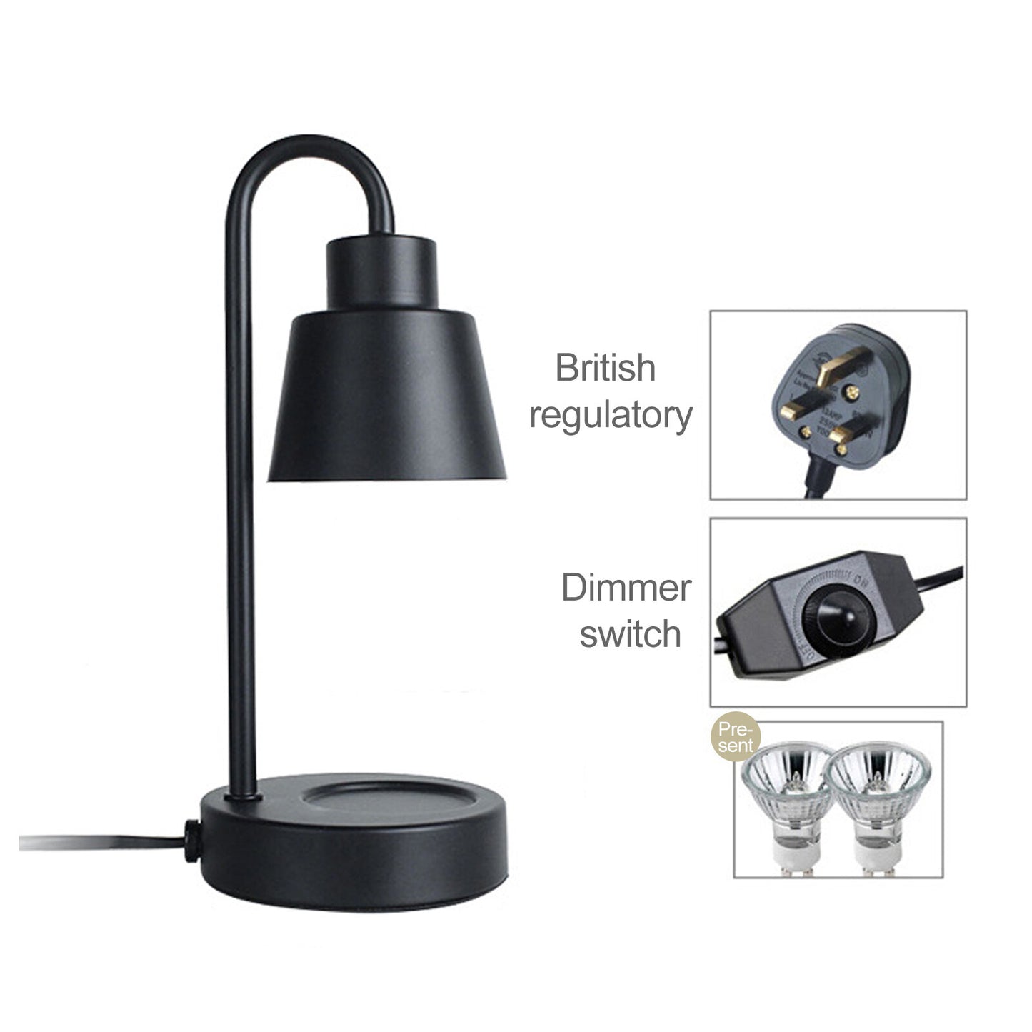 Aromatherapy Melting Wax Lamp Dimmable Night Light Table Candle Warmer Lamp