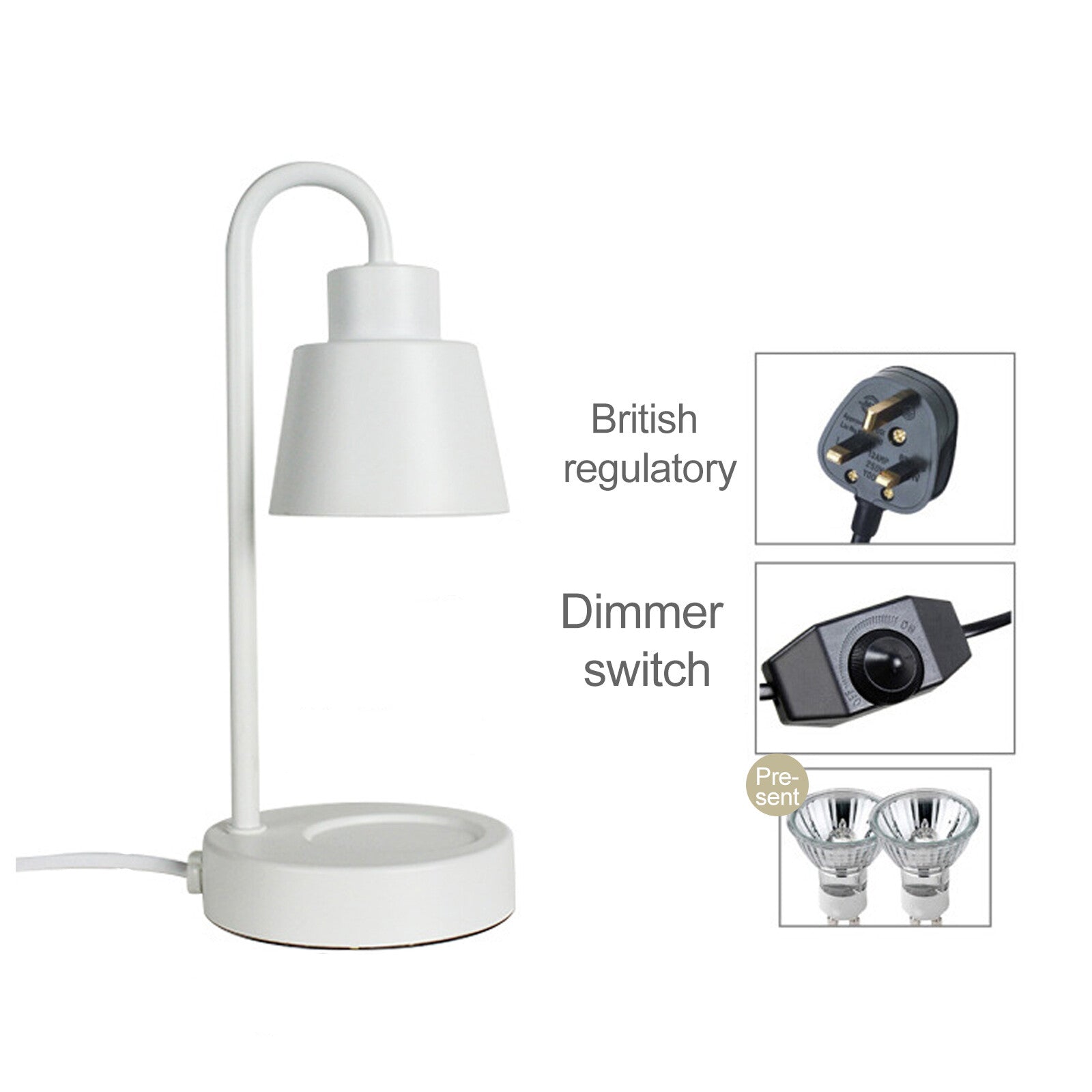 Aromatherapy Melting Wax Lamp Dimmable Night Light Table Candle Warmer Lamp