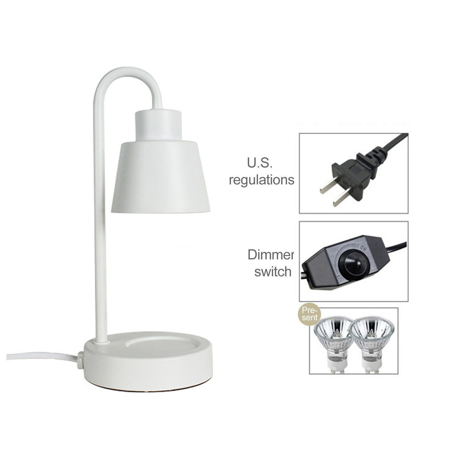Aromatherapy Melting Wax Lamp Dimmable Night Light Table Candle Warmer Lamp