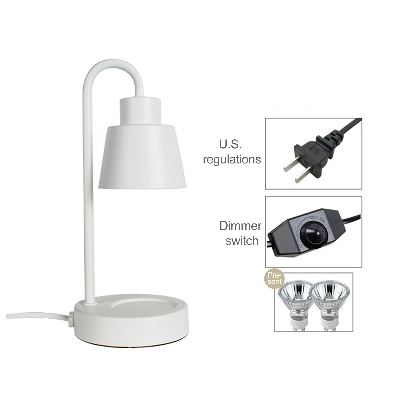 Aromatherapy Melting Wax Lamp Dimmable Night Light Table Candle Warmer Lamp