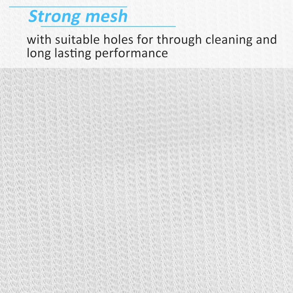7-Piece Premium Mesh Laundry Bags Set for Delicates with Zipper, Ideal for Travel and Clothing Organization, Suitable for Bras, Hosiery, Lingerie, and Underwear, X-Large, White, Polyester Blend