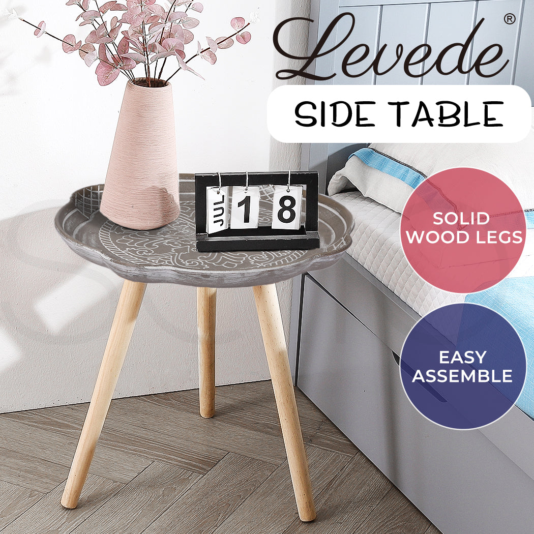 Levede Side Table Coffee Bedside End Tables Antique Storage Modern Plant Stand
