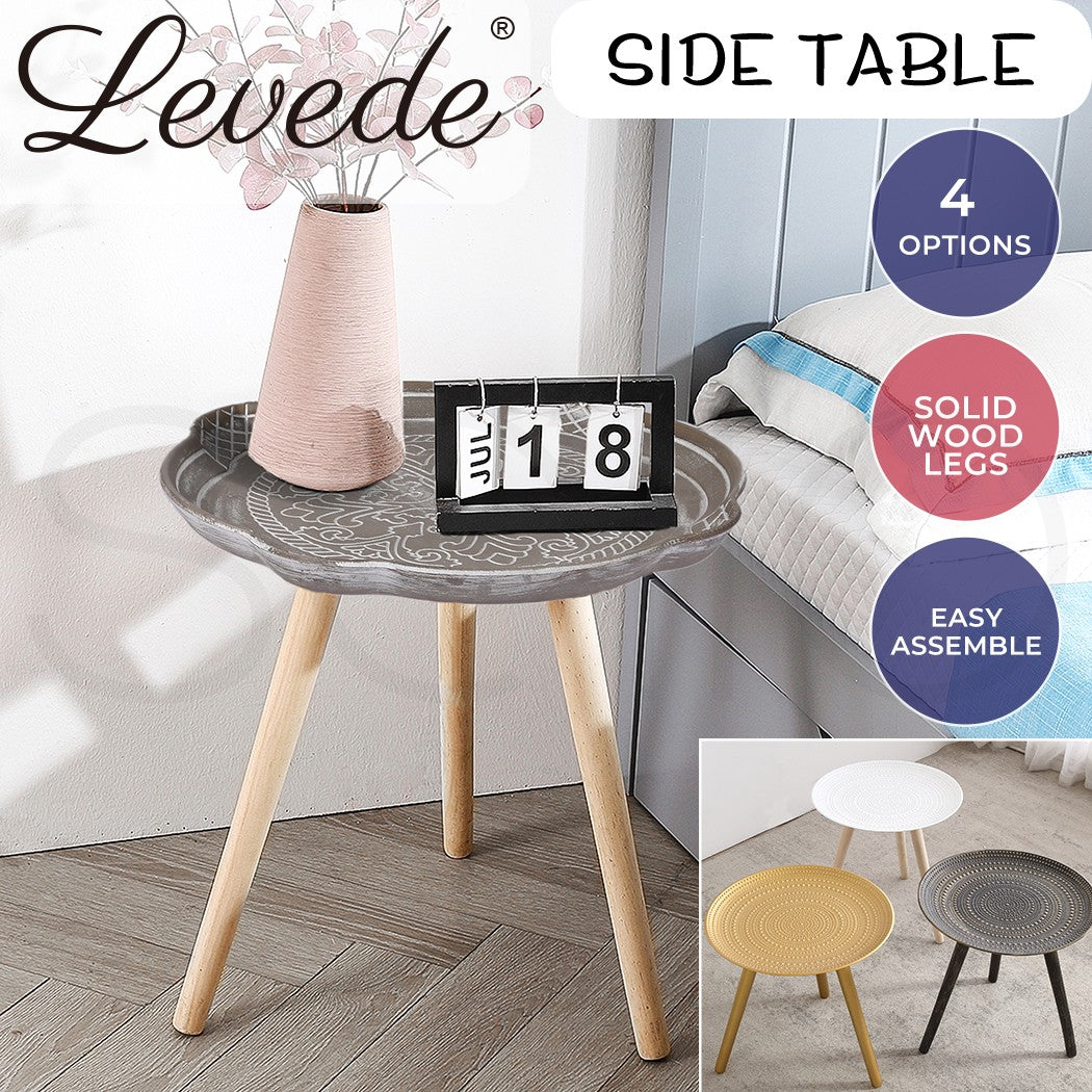 Levede Side Table Coffee Bedside End Tables Antique Storage Modern Plant Stand