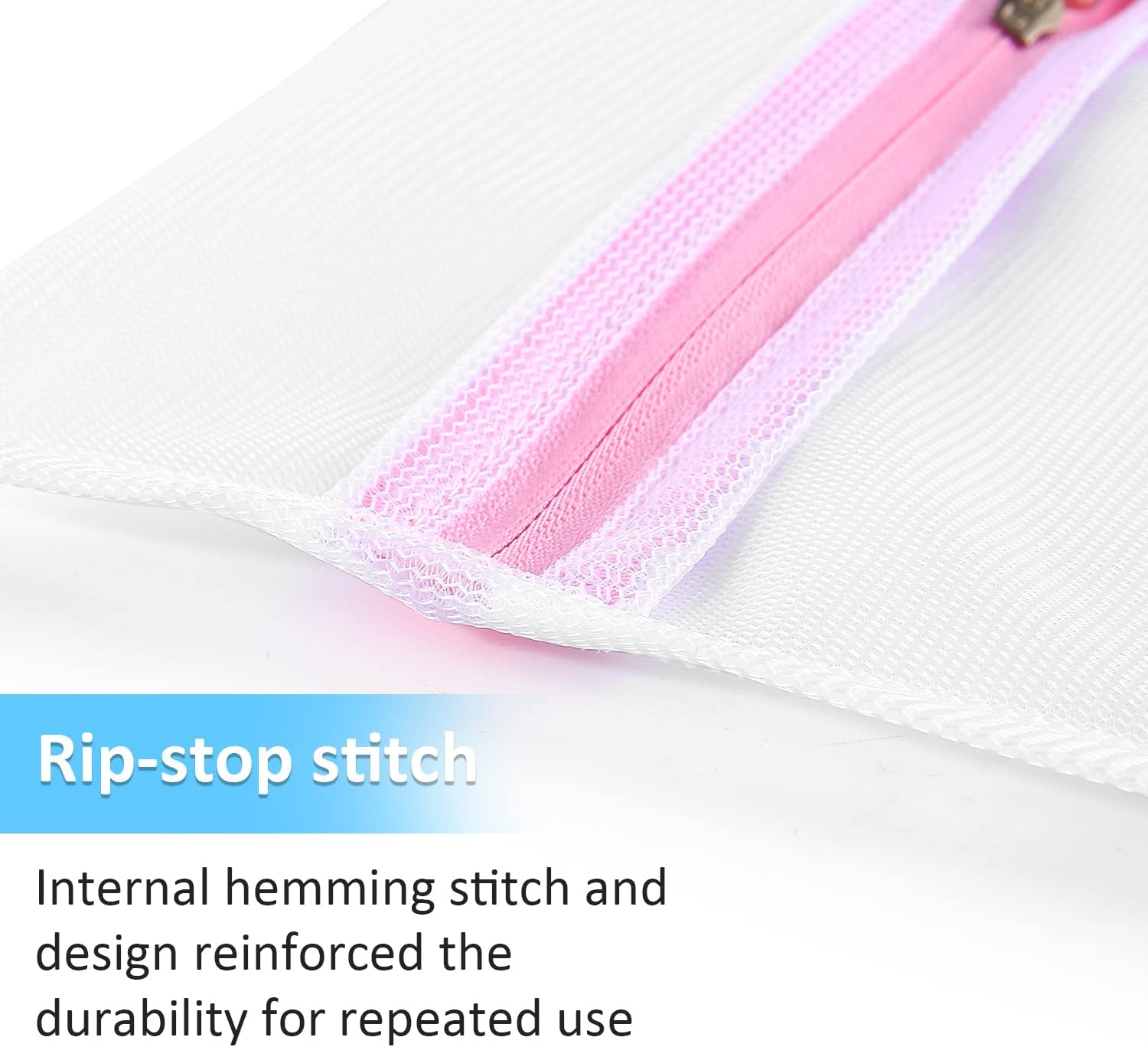 7-Piece Premium Mesh Laundry Bags Set for Delicates with Zipper, Ideal for Travel and Clothing Organization, Suitable for Bras, Hosiery, Lingerie, and Underwear, X-Large, White, Polyester Blend